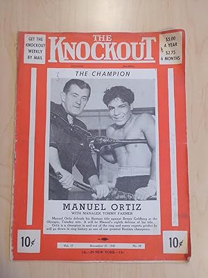 The Knockout Boxing and Wrestling Magazine / Program Manuel Ortiz v Benny Goldberg November 27, 1943