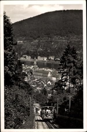 Bild des Verkufers fr Ansichtskarte / Postkarte Heidelberg am Neckar, Bergbahn zur Molkenkur, Ort, Standseilbahn zum Verkauf von akpool GmbH