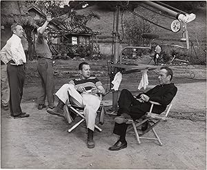 Bild des Verkufers fr The Left Hand of God (Original photograph of Edward Dmytryk and Humphrey Bogart from the set of the 1955 film) zum Verkauf von Royal Books, Inc., ABAA