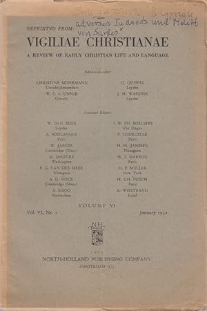 Ps. Cyprian, Adversus Iudaeos und Melito von Sardes. [Aus: Vigiliae Christianae, Vol. 6, Nr. 1, J...