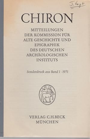 Bild des Verkufers fr Kleomenes von Naukratis - Herr von gypten. [Aus: Chiron, Bd. 1, 1971]. zum Verkauf von Fundus-Online GbR Borkert Schwarz Zerfa