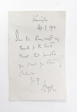 Seller image for Original Letter Signed by John George Edward Henry Douglas Sutherland Campbell, 9th Duke of Argyll for sale by Lasting Words Ltd