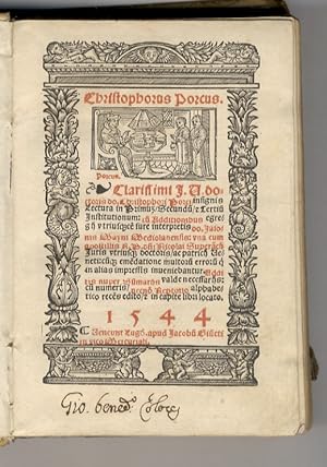 Clarissimi I. V. doctoris do. Christophori Porci, insignis Lectura in primum, secundum, & tertium...