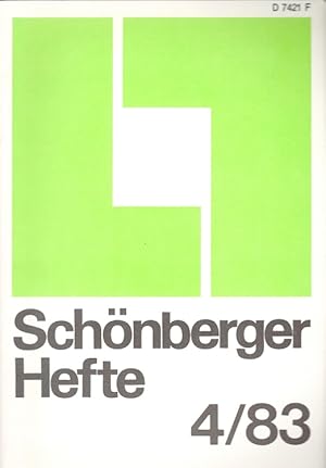 Seller image for Schnberger Hefte 13. Jahrgang Heft 4/1983 Religionspdagogisches Studienzentrum der Evangelischen Kirche in Hessen und Nassau for sale by Versandantiquariat Nussbaum