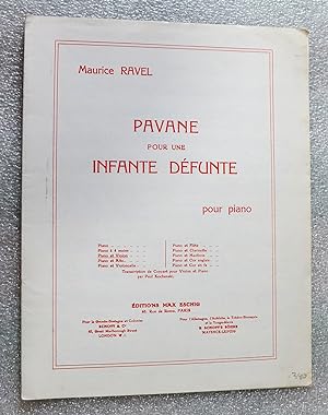 Image du vendeur pour Pavane pour Une Infante Dfunte, pour Piano mis en vente par Cotswold Valley Books