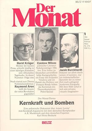 Bild des Verkufers fr Kernkraft und Bomben - Der Monat 278 Heft 1/1981 zum Verkauf von Versandantiquariat Nussbaum