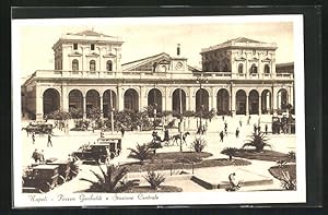 Ansichtskarte Napoli, Hauptbahnhof an der Piazza Garibaldi