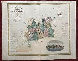 MAP OF THE COUNTY OF SURREY FROM AN ACTUAL SURVEY MADE IN THE YEARS, 1822 & 1823.