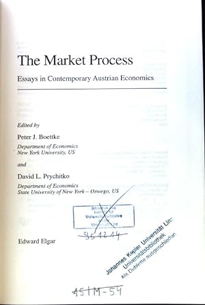 Bild des Verkufers fr The Market Process. Essays in Contemporary Austrian Economics; zum Verkauf von books4less (Versandantiquariat Petra Gros GmbH & Co. KG)