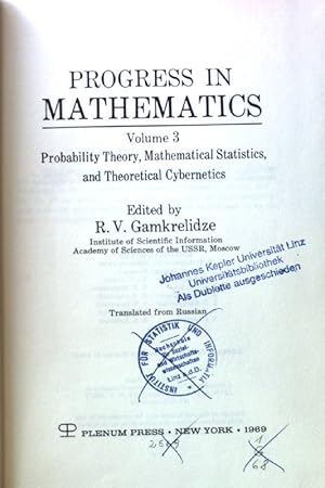 Seller image for Probability Theory, Mathematical Statistics, and Theoretical Cybernetics; Progress in Mathematics; Vol. 3; for sale by books4less (Versandantiquariat Petra Gros GmbH & Co. KG)