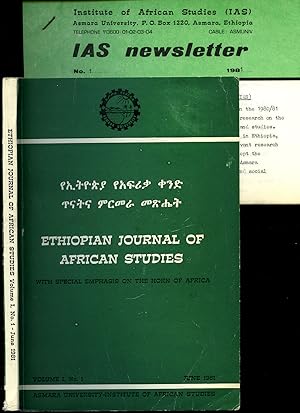 Seller image for Ethiopian Journal of African Studies with Special Emphasis on the Horn of Africa | Volume I, No. 1 (June 1981) + Newsletter for sale by Little Stour Books PBFA Member