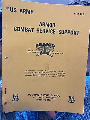 Seller image for armor combat service support for sale by A.C. Daniel's Collectable Books
