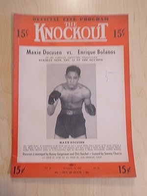 The Knockout Boxing and Wrestling Magazine / Program Maxie Docusen v Enrique Bolanos November 19,...