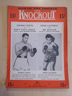 The Knockout Boxing and Wrestling Magazine / Program Johnny Forte v Baby Face Jones, Ernie Lauter...