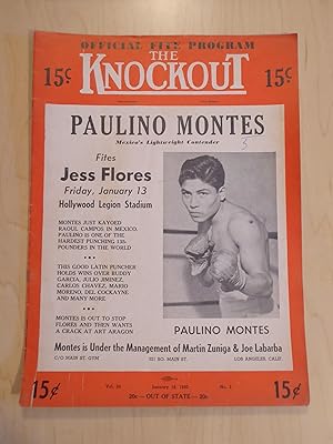 The Knockout Boxing and Wrestling Magazine / Program Paulino Montes v Jess Flores January 14, 1950