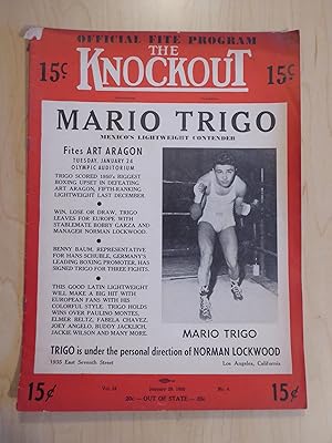 The Knockout Boxing and Wrestling Magazine / Program Mario Trigo v Art Aragon January 28, 1950
