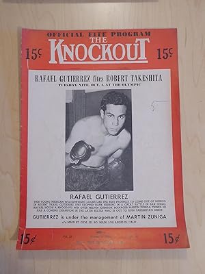 The Knockout Boxing and Wrestling Magazine / Program Rafael Gutierrez v Robert Takeshita October ...
