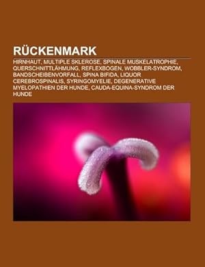 Imagen del vendedor de Rckenmark : Hirnhaut, Multiple Sklerose, Spinale Muskelatrophie, Querschnittlhmung, Reflexbogen, Wobbler-Syndrom, Bandscheibenvorfall, Spina bifida, Liquor cerebrospinalis, Syringomyelie, Degenerative Myelopathien der Hunde a la venta por AHA-BUCH GmbH