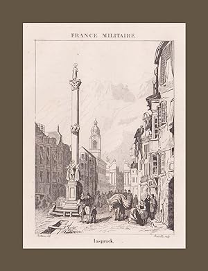 Seller image for Inspruck France Militaire stampa originale Napoleon 1836 for sale by Studio Bibliografico Imprimatur