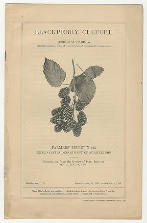 Imagen del vendedor de Blackberry Culture: Farmers' Bulletin No. 643: United States Department of Agriculture a la venta por Between the Covers-Rare Books, Inc. ABAA