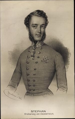 Ansichtskarte / Postkarte Erzherzog Stephan von Österreich, Portrait in Uniform, Orden