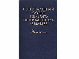 Bild des Verkufers fr Bchersammlung  Lenin, Internationale, in russischer Sprache". 11 Titel. 1.) Generalny Sowjet, Dokumenty perwogo internazionala, 1866   1868, Protokoly 2.) I. I. Groschew: Istoritscheskii opyt KPSS po osuschtschestwleniju Leninskoi nationalnoi Politiki, Isdatelstwo  Mysl" Moskwa 3.) K. W. Gussjew: Partija Jesserow ot melko-burshyasnogo rewoljuziona-risma k konterrewoljuzii, Isdatelstwo  Mysl" Moskwa 4.) Rabotschii Klass w Borbje protiw Imperialisma sa rewoljuzionnoje obnowlenije Mira, Isdatelstwo  Nauka" Moskwa 5.) Idej Oktjabrja osarjajut Putj Narodam, Isdatelstwo  Prawda" 6.) I. D. Moschnin: W. I. Lenin o Wospitanii Sowjetskich Woinow, Wojennoje Isdatelstwo Ministerstwa Oborony Sojusa SSR, Moskwa 7.) J. B. Genkina: Lenin   Predsedatel Sownakoma i STO, Zur Geschichte der staatlichen Ttigkeit Lenins in den Jahren 1921   1922, Isdatelstwo Akademii Nauk SSSR, Moskwa 8.) Utschenije W. I. Lenina ob Imperialisme i Sowremennost, Isdatelstwo  Nauka" Moskwa 9.) N. E. Koroljew: Lenin i Meshdun zum Verkauf von Agrotinas VersandHandel