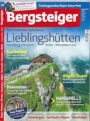 Bergsteiger Nr 9 2016 September : Lieblingshütten