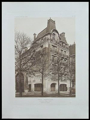 PARIS, 60 AVENUE KLEBER - 1914 - PLANCHE ARCHITECTURE - LETROSNE, ART NOUVEAU