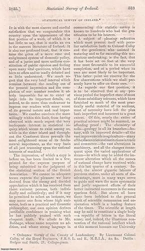 Image du vendeur pour Statistical Survery of Ireland. A rare original article from the Dublin University Magazine, 1835. mis en vente par Cosmo Books