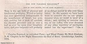 Image du vendeur pour The New Paradise Regained. A rare original article from the Dublin University Magazine, 1835. mis en vente par Cosmo Books