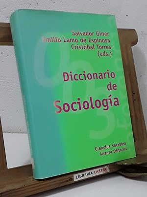 Bild des Verkufers fr Diccionario de Sociologa zum Verkauf von Librera Castro