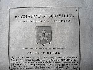 Image du vendeur pour Armorial gnral ou Registres de la Noblesse de France , De Chabot de Souville en Gatinais et en Beauce , Edition originale mis en vente par Benot HENRY