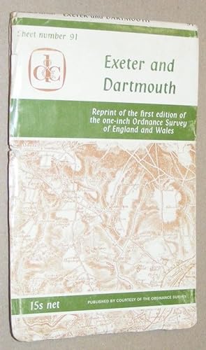 Imagen del vendedor de Exeter and Dartmouth. Sheet 91, reprint of the first edition of the one-inch Ordnance Survey of England and Wales a la venta por Nigel Smith Books