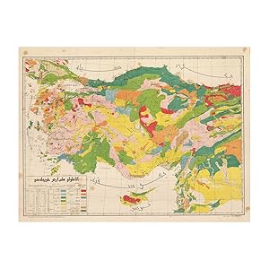 Bild des Verkufers fr Ottoman Geological Map: [Geological Map of Anatolia] zum Verkauf von Antiquariat Dasa Pahor GbR
