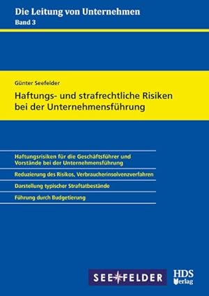 Imagen del vendedor de Haftungs- und strafrechtliche Risiken bei der Unternehmensfhrung a la venta por Rheinberg-Buch Andreas Meier eK