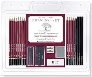 Image du vendeur pour Studio Series 25-Piece Sketch & Drawing Pencil Set (Artist's Pencil and Charcoal Set) mis en vente par Pieuler Store