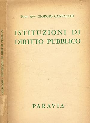 Imagen del vendedor de Istituzioni di diritto pubblico a la venta por Biblioteca di Babele