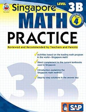 Immagine del venditore per Singapore Math Level 3B Math Practice Workbook for 4th Grade, Paperback, Ages 910 with Answer Key venduto da Pieuler Store