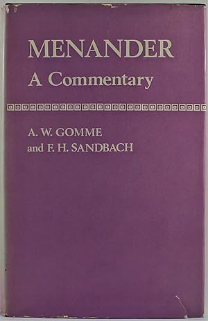 Menander A Commentary 1st Edition