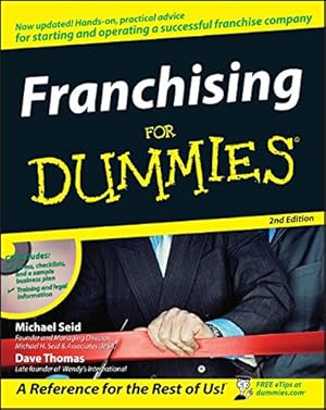 Immagine del venditore per Franchising for Dummies, 2nd Edition venduto da Pieuler Store