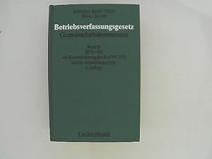 Immagine del venditore per Betriebsverfassungsgesetz - Gemeinschaftskommentar Band 2 venduto da Das Buchregal GmbH