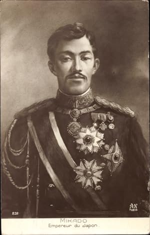 Ansichtskarte / Postkarte Mikado, Empereur du Japon, Kaiser von Japan, Portrait, Uniform, Orden