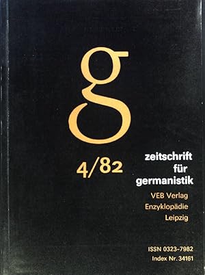 Image du vendeur pour Zeitschrift fr Germanistik, 3. Jg., 1982, H. 4. mis en vente par books4less (Versandantiquariat Petra Gros GmbH & Co. KG)