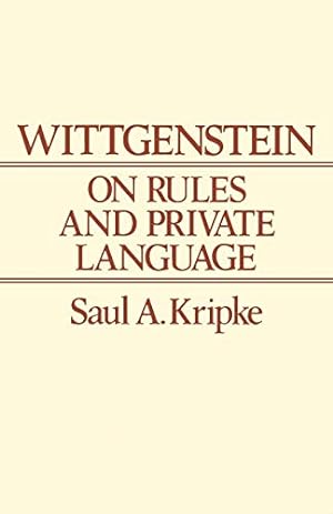 Immagine del venditore per WITTGENSTEIN ON RULES AND PRIVATE LANGUAGE NEW Edition venduto da Pieuler Store