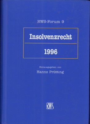 Bild des Verkufers fr Insolvenzrecht 1996. zum Verkauf von Antiquariat Jenischek