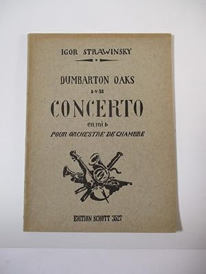 Dumbarton Oaks 8-V-38. Concerto en mi b pour orchestre de chambre - Reduction pour deux pianos.