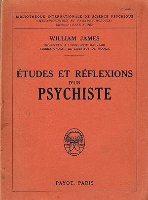 Bild des Verkufers fr Etudes et rflexions d'un Psychiste zum Verkauf von La Fontaine d'Arthuse
