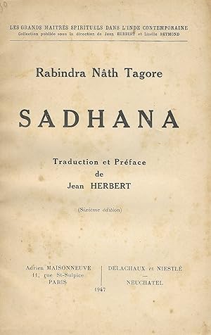 Seller image for Sadhana for sale by La Fontaine d'Arthuse