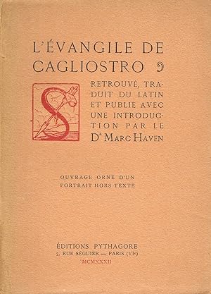 Seller image for L'Evangile de Cagliostro for sale by La Fontaine d'Arthuse