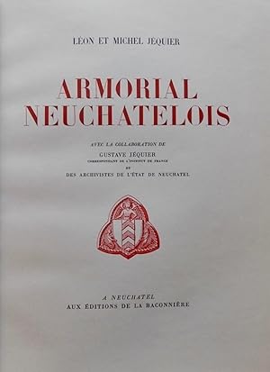 Image du vendeur pour Armorial neuchtelois. mis en vente par Le Cabinet d'Amateur